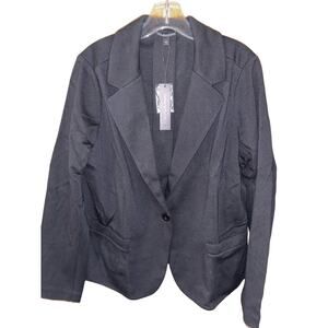 View by Walter Baker women’s black stretch blazer jacket NWT (size 1X)